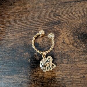 Lilly Pulitzer Gold Elephant Charm Ring